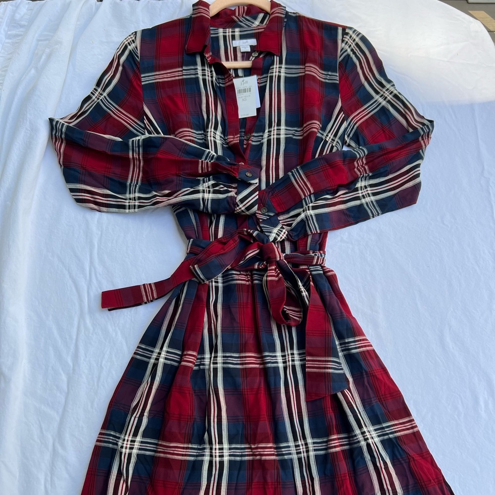 J Jill Plaid Short Dress - XS